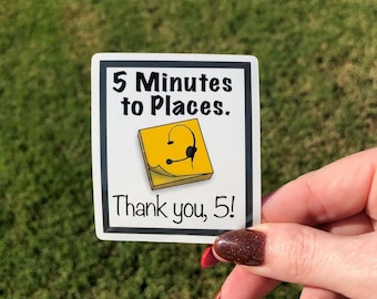 Stage Manager Sticker | 5 Minutes to Places. Thank you, 5! Theatre Vinyl Decal