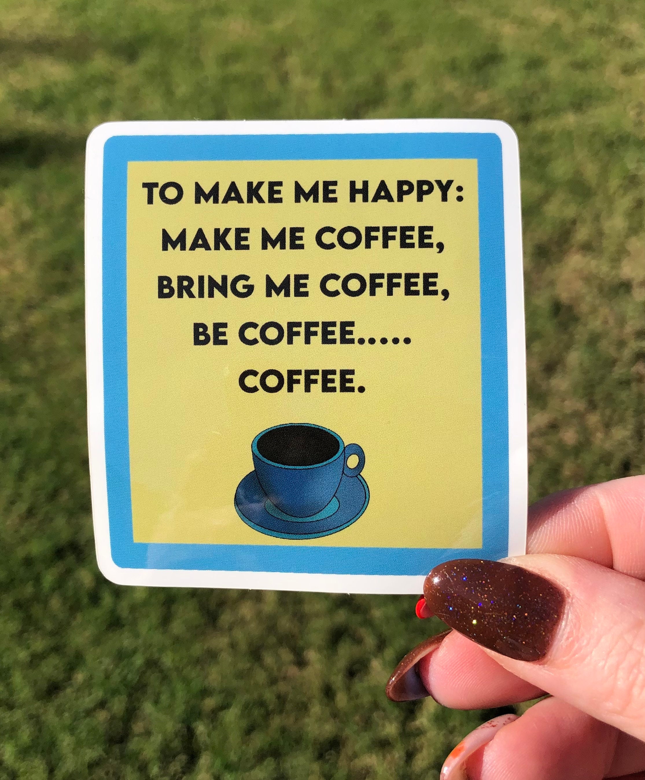 Coffee Vinyl Sticker for Coffee Travel Mug To Make Me Etsy