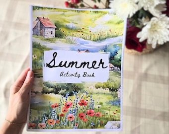 Summer Activity Book PreK-Kindergarten Learning Worksheets for Kids Summer Crafts Cut and Paste
