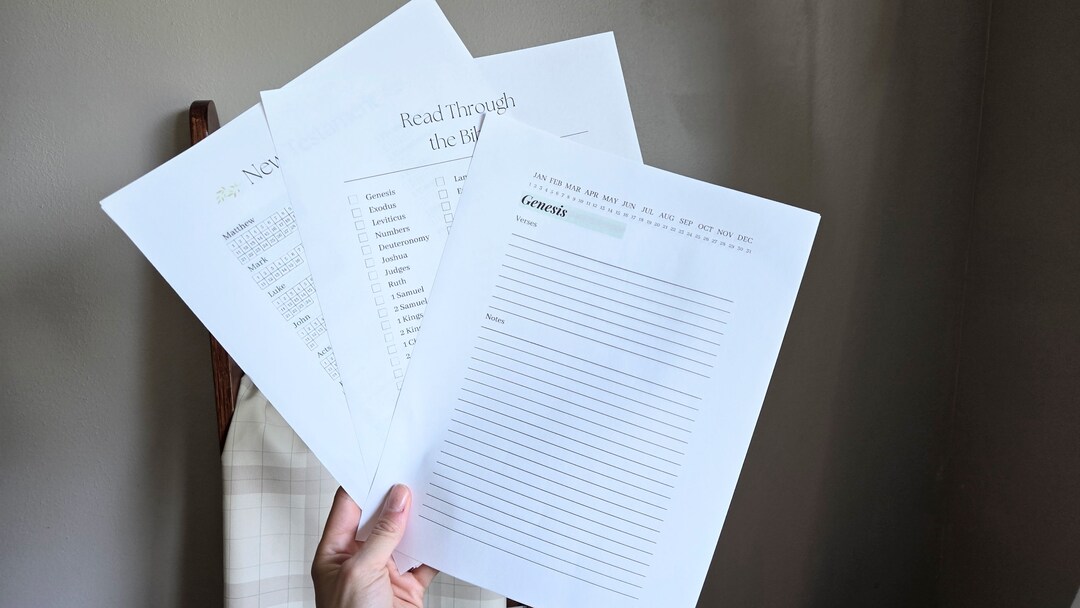 Bible Reading Tracker Bundle Book Chapter Verse Checklist Pdf Etsy