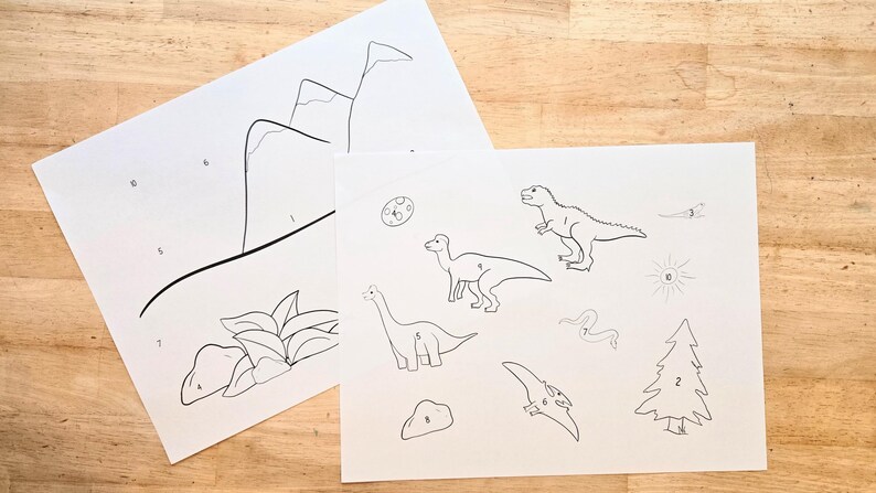 Dinosaur Number Craft Preschool Dinosaur Counting Activity Prek Number ...