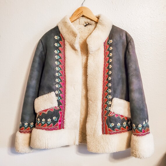 RARE Vintage Polish Mountaineer Shearling Coat