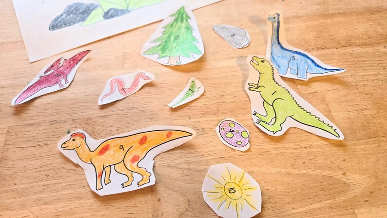 Dinosaur Number Craft Preschool Dinosaur Counting Activity Prek Number ...