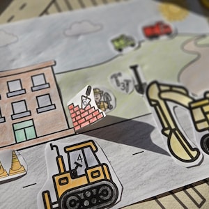 Construction Number Activity PreK Counting Practice Construction Activity Excavator Learn Preschool Number Worksheet Construction Craft
