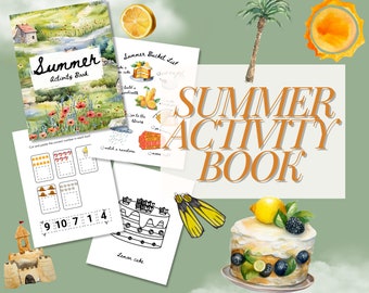 Sommer-Aktivität Buch Kinder Lernpaket Sommer Handwerk Vorschule Kindergarten Arbeitsblätter Aktivität für PreK Sommer