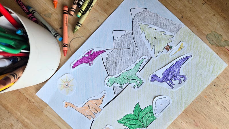 Dinosaur Counting Craft: Preschool Number Activity (PDF) - Etsy
