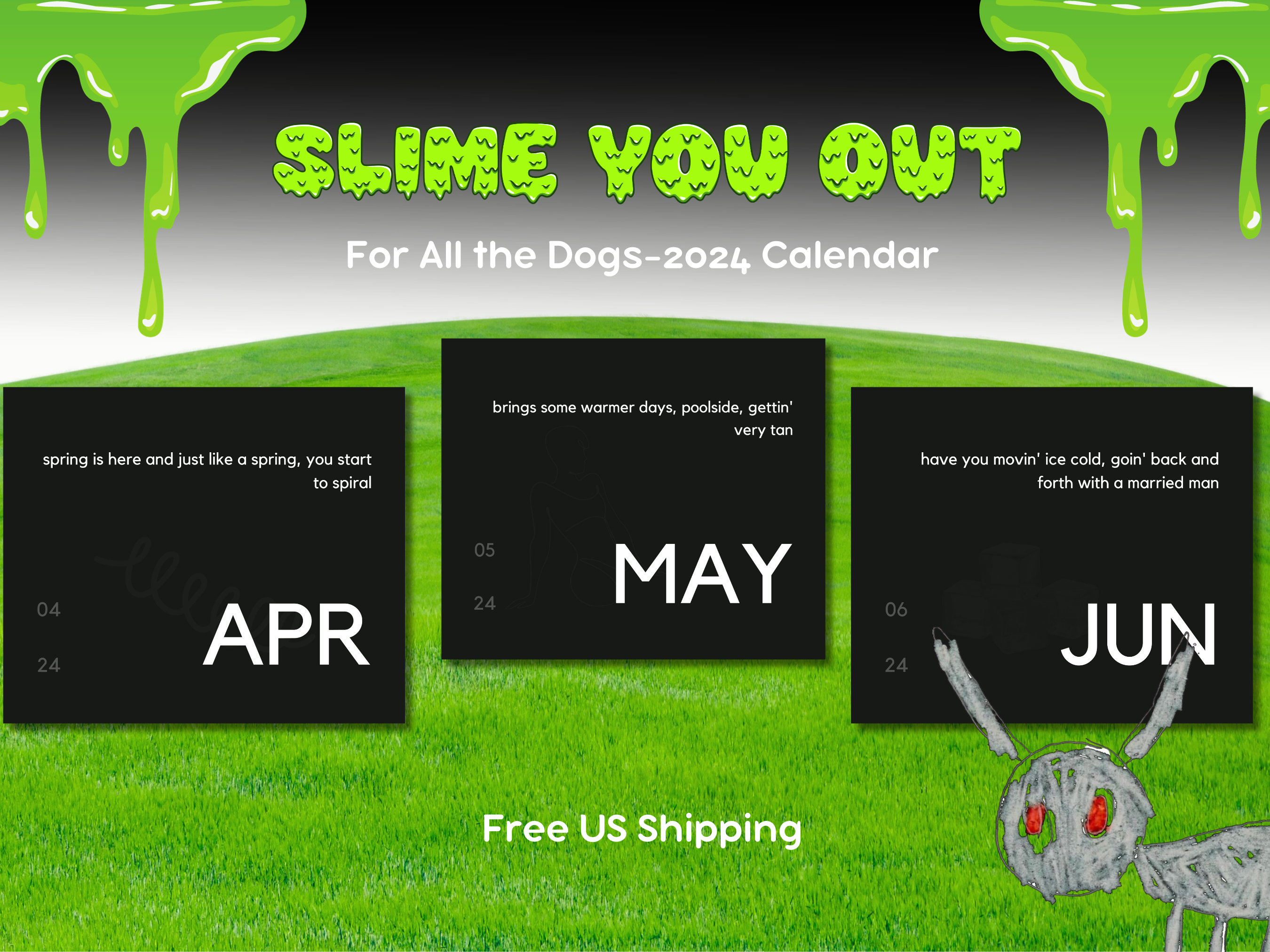 Drake Calendar Slime You Out 2024 Calendar Drake For All the Dogs Album