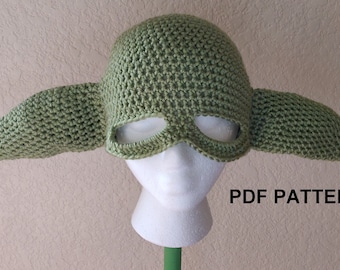 CROCHET PATTERN: The Child (aka Baby Yoda) Inspired Beanie Mask