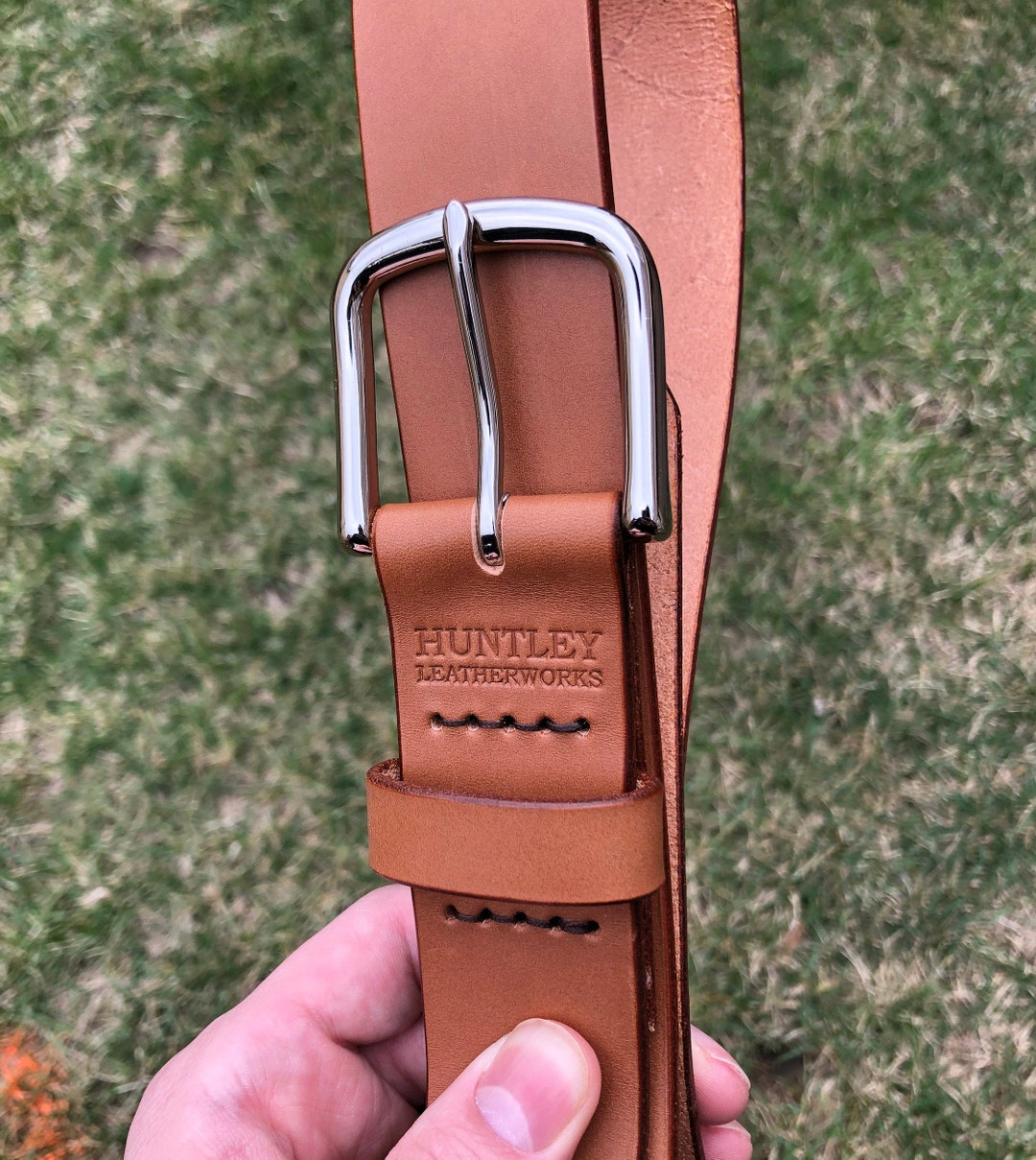 Men's Full Grain Italian Leather Belt Brown Leather Belt Italian