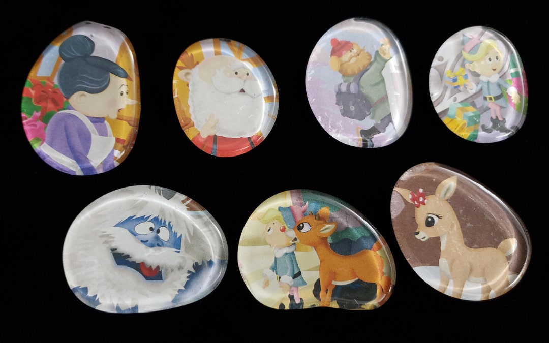 Rudolph the Red Nosed Reindeer Gift Set of 7 NEW Handmade Magnets ...