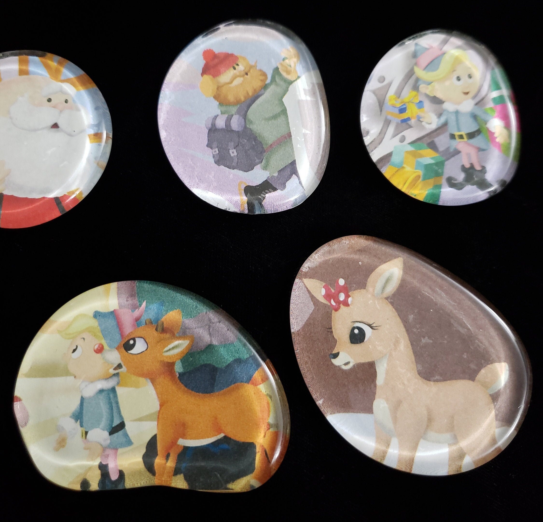 Rudolph the Red Nosed Reindeer Gift Set of 7 NEW Handmade Magnets ...