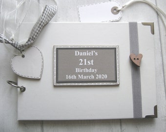 personalised photo album/scrapbook/memory. 21st Birthday, or any wording of your choice