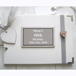 personalised handmade gift photo album/scrapbook/memory. 60th Birthday, or any wording of your choice