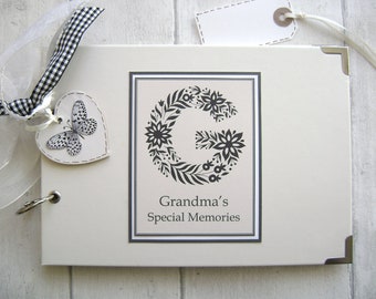 personalised photo album, memory book, scrapbook, guest, multi use, high quality, 20 pages. Grandma's special memories
