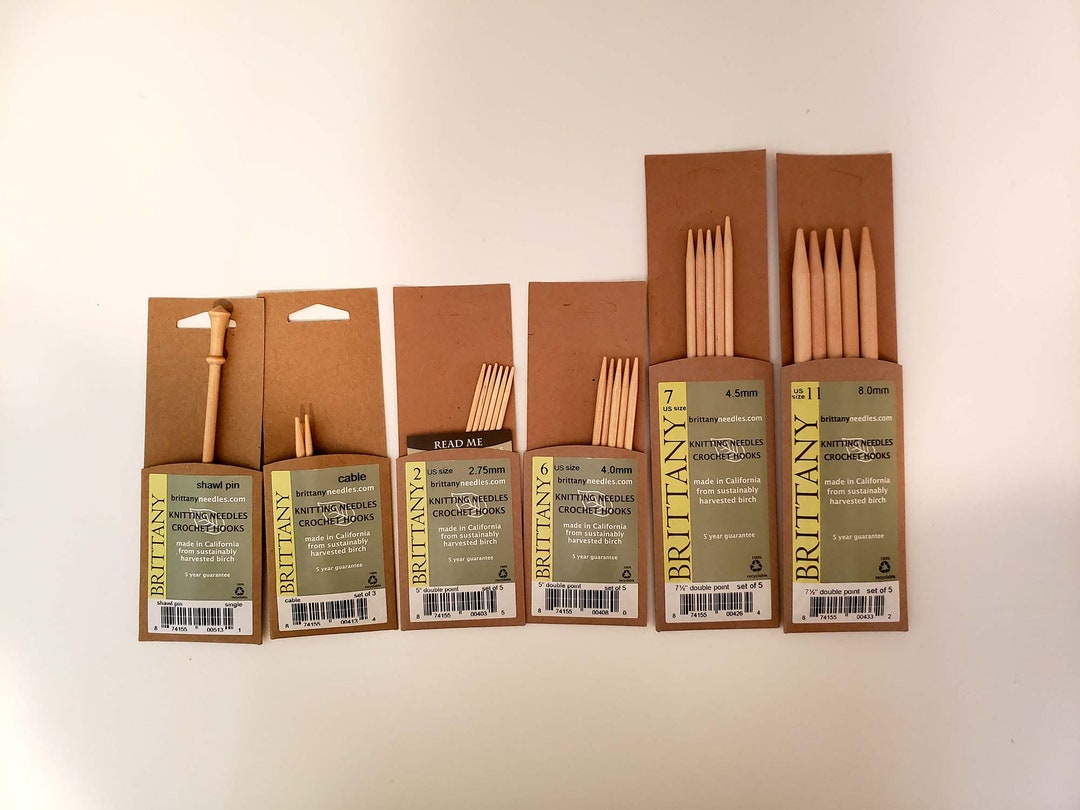 Brittany Double Point Knitting Needles, Sz 11, & Cable Needles. New Etsy