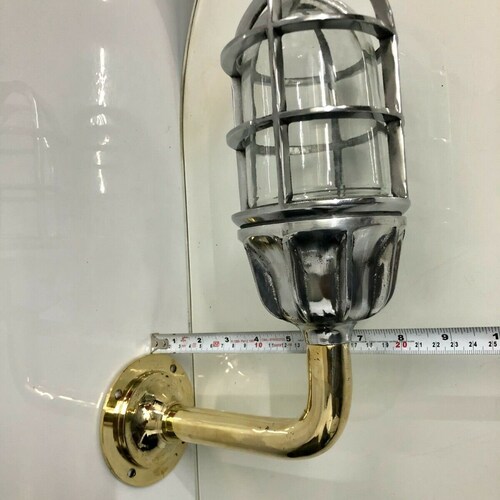 Nautical Vintage Style Bulkhead Passage Way Aluminum & shops Brass Arm New Light