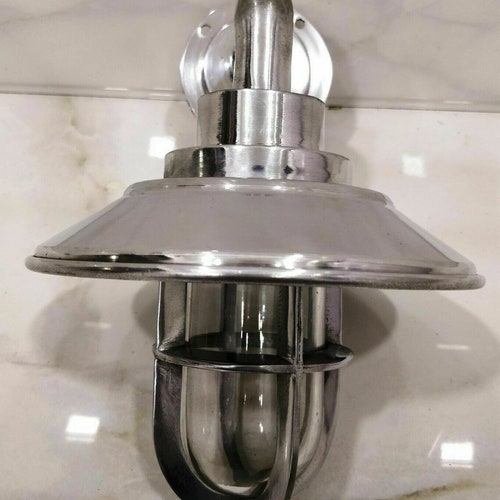 New Nautical Marine Solid shops Aluminum Swan Light with Shade 1 Piece