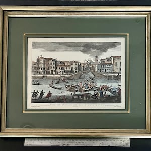 The Grand Canal in Venice, vintage print from an engraving