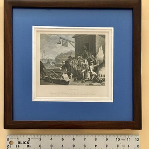 France, An original engraving by C. Armstrong form the book titled &quot;The Works of William Hogarth&quot;