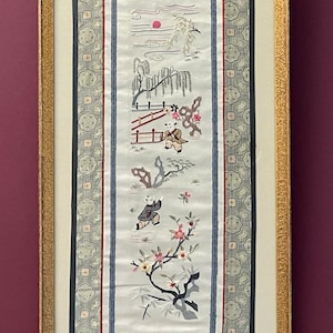Chinese Embroidered Silk Hanging