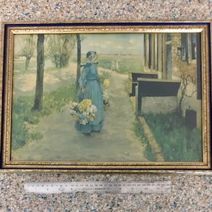 Vintage Hitchcock Blumenmädchen Druck