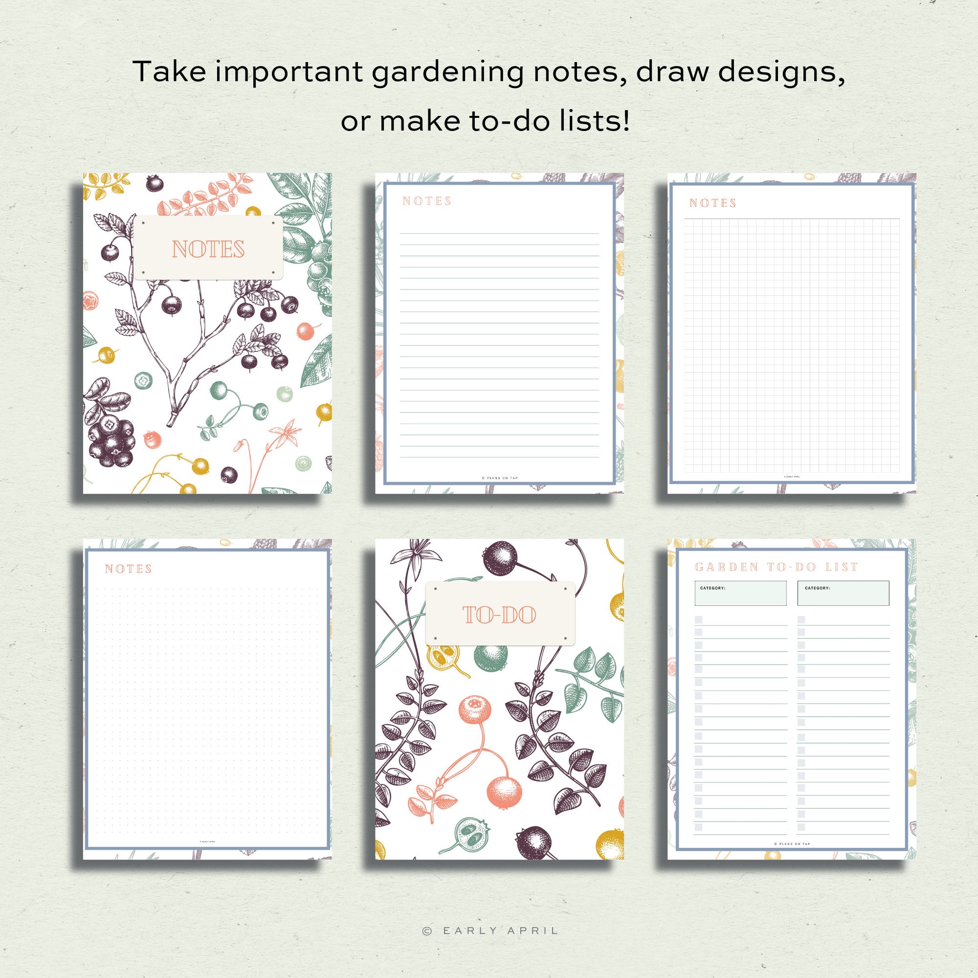 Printable Garden Journal Plant Journal Garden Planner PDF Plant Tracker ...
