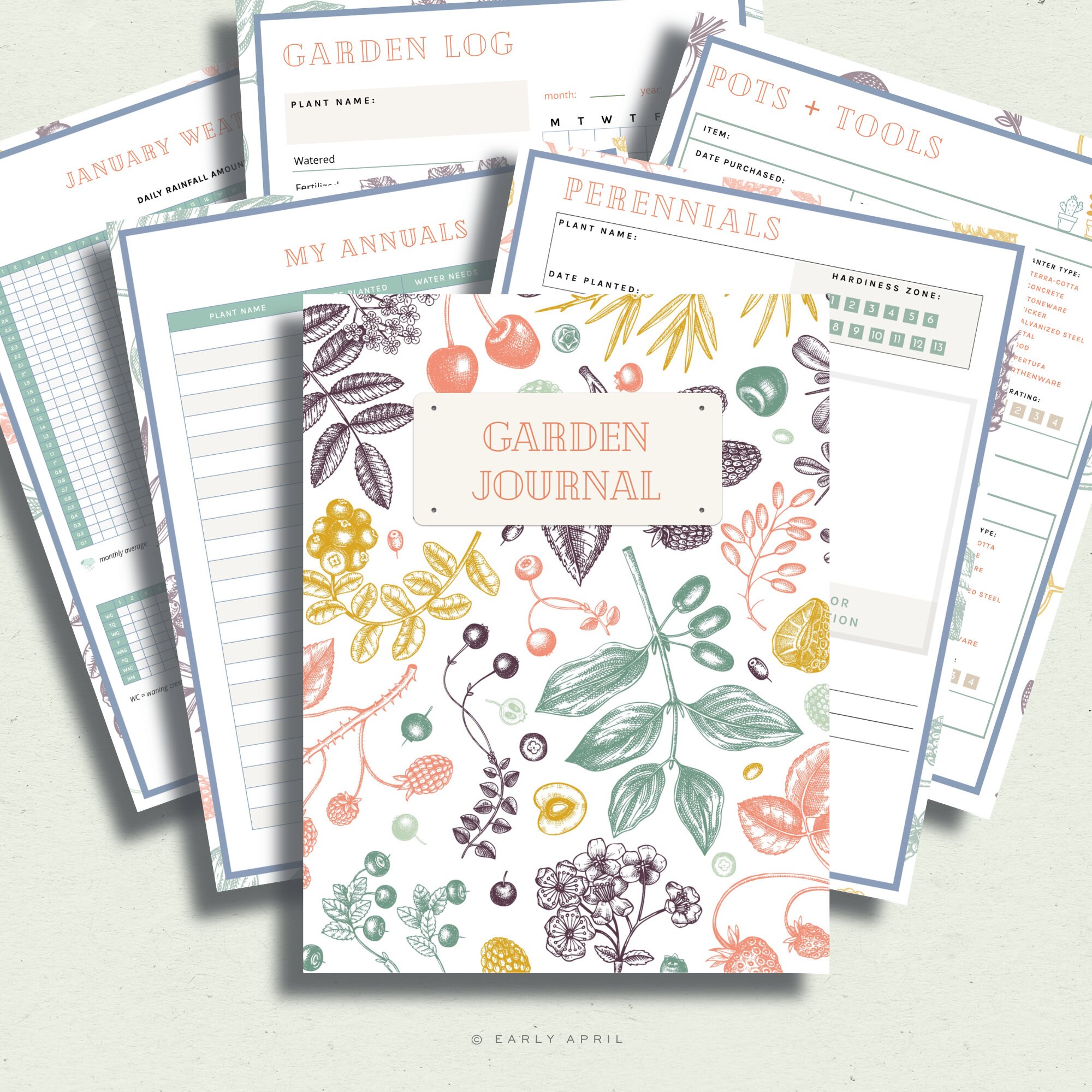 Printable Garden Journal Plant Journal Garden Planner PDF Plant Tracker ...