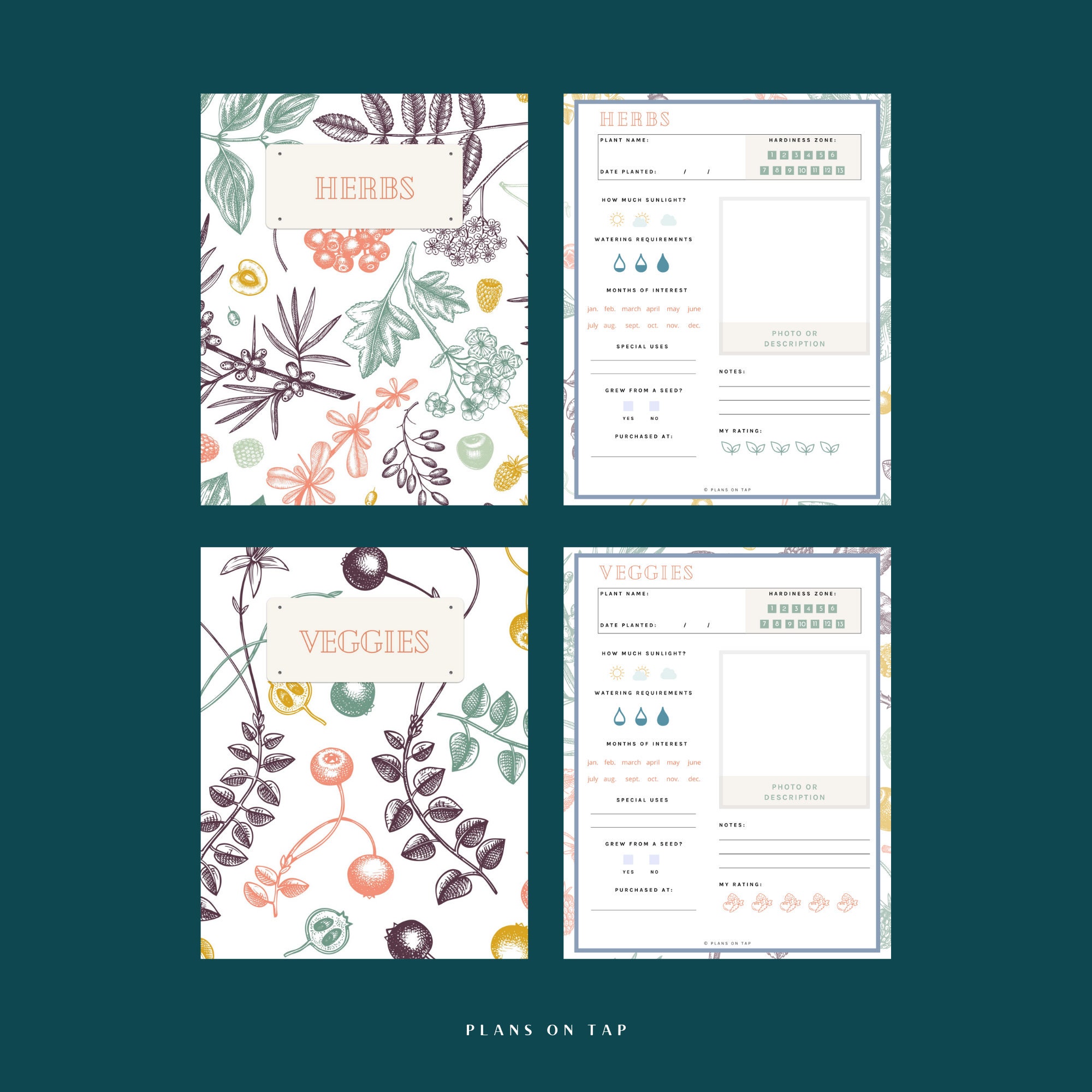 Printable Garden Journal Plant Journal Garden Planner PDF Etsy