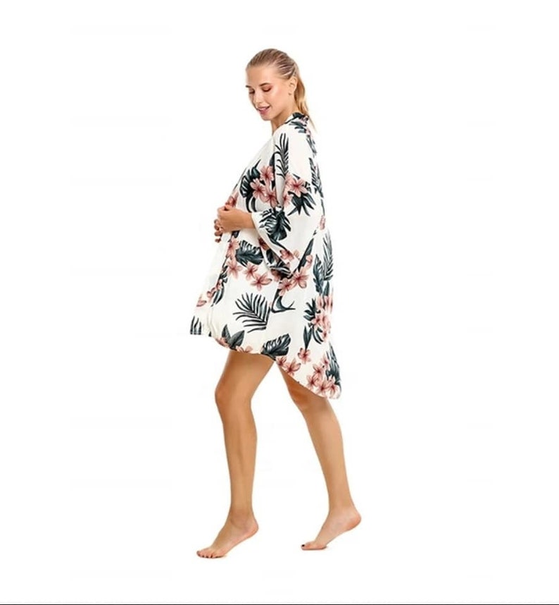 Floral Print Japanese Style Kimono Cardigan