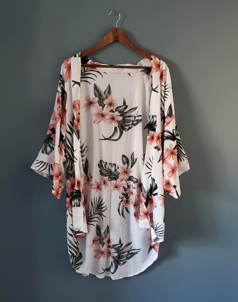 Floral Print Japanese Style Kimono Cardigan