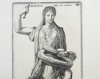 1731-1796 Dominique Magnan rare engraving Phaedra /& Hippolytus Mythology