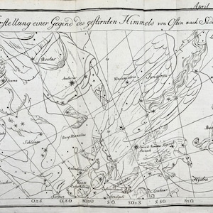 1777 Himmelskarte gesehen im April, Joh. E.Bode, Karte