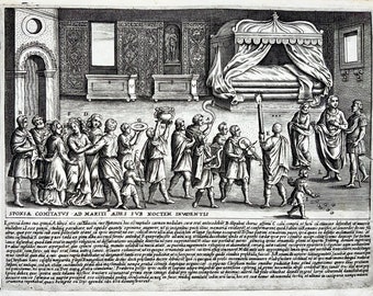 1624 Laurus (Lauro), römische Hochzeitsriten und -zeremonien, feine Gravur