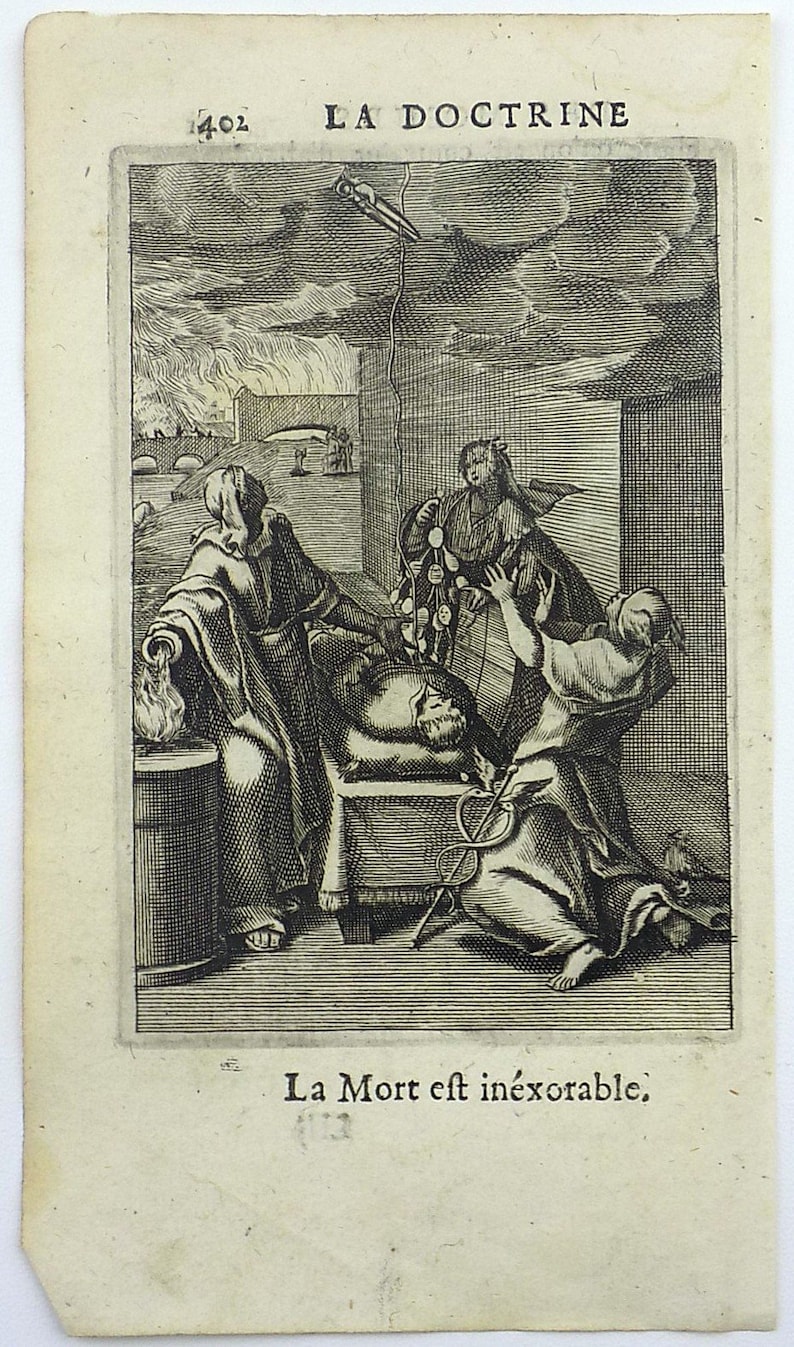 Memento Mori 1687 Antoine Clouzier Dance of Death Death is Inexorable