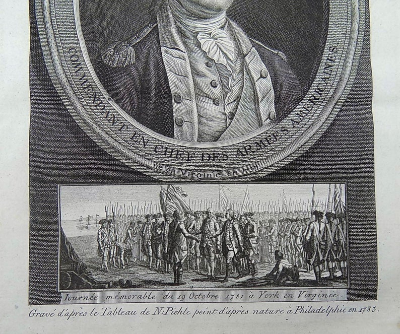 Heinrich Lips 1758-1817; Peale Folio Portrait Joh General Washington