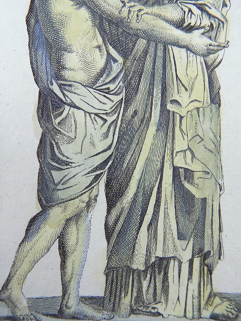 1731-1796 Dominique Magnan rare engraving Phaedra /& Hippolytus Mythology