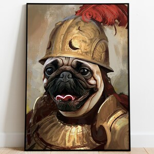 Custom Pet Portrait, Dog Knight Portrait, Renaissance Pet Portrait, Custom Pet Painting, Royal Cat Portrait, Digital Poster Gift, Pet Print