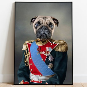 Custom Pet Portrait, Dog Portrait, General Portrait, Cat Portrait, Portrait from Photo, Digital Art, Pet Gift, Royal Portrait, Regal Pet Art