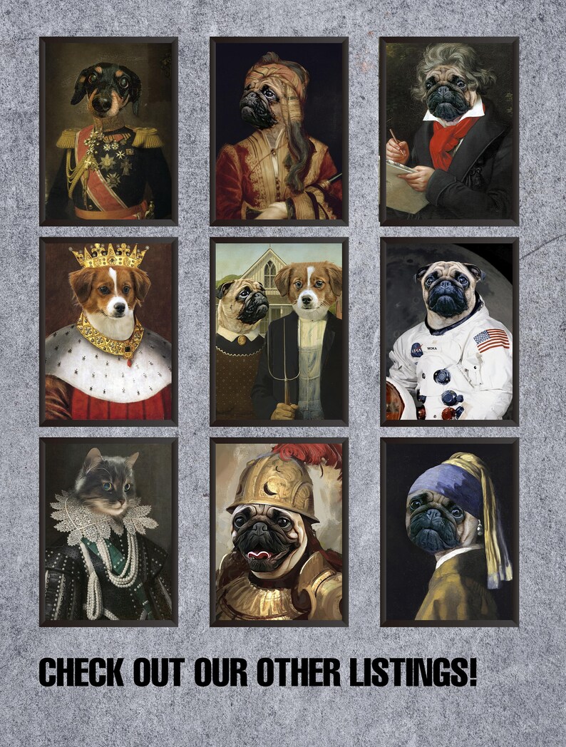 Dog With a Pearl Earring Custom Pet Portrait Custom Dog Etsy