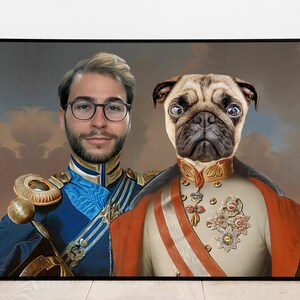 Pet and Owner Portrait, Dog Dad Portrait, Cat Mum Gift, Custom Dog and Owner Portrait, Pet and Person Portrait, Couple Portrait, Digital Art