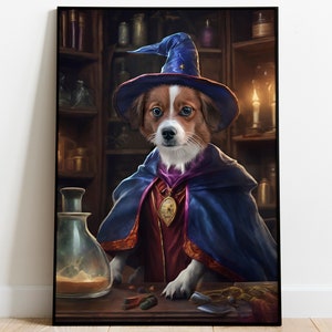 Custom Wizard Portrait, Dog Wizard Portrait, Wizard Cat, Wizard School, Portrait from Photo, Digital Portrait, Funny Pet Gift