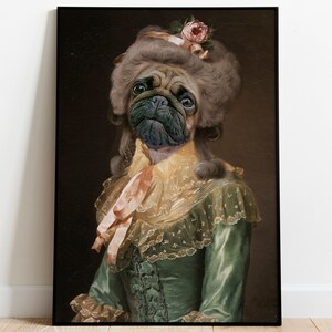 Individuelles Renaissance Tier Portrait, Individuelles Haustier Portrait, Individuelles Haustier Gemälde, Individuelles Hundeportrait, Katzenportrait, Digitales Poster, Haustier Geschenk