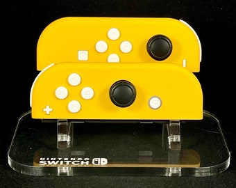 Caution Yellow with White Buttons Custom Nintendo Joycon Set