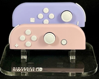 Pink & Violet Custom Pastel Nintendo Joycon Set