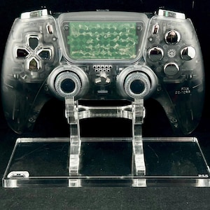 Transparent Black custom PS5/PC controller with Chrome Buttons