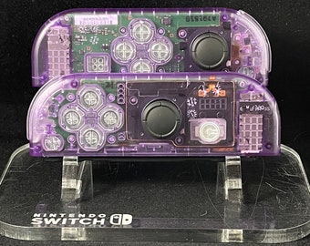 カスタム　ジョイコン　超透明　パープルボタン　お値下げ中 カスタム ジョイコン 超透明 パープルボタン お値下げ中