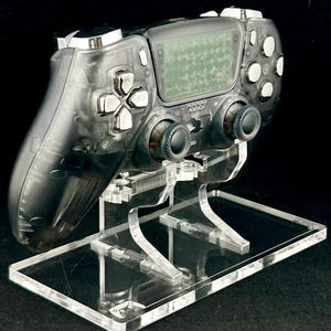 Transparent Black custom PS5/PC controller with Chrome Buttons