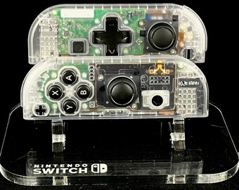 Transparent Nintendo Joycons Set with D-pad