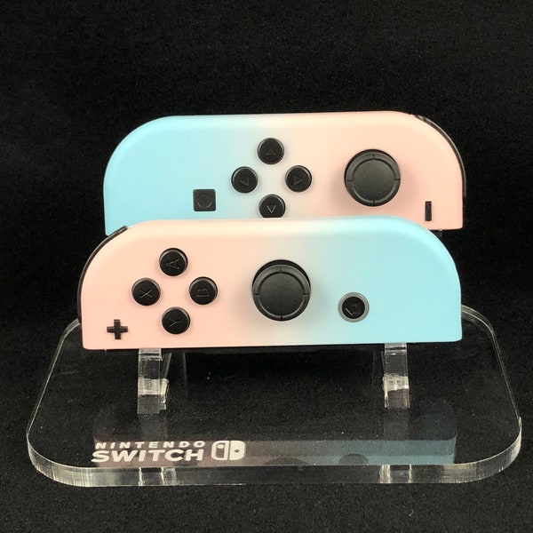 Custom Pink & Blue Pastel Nintendo Switch Controller Set