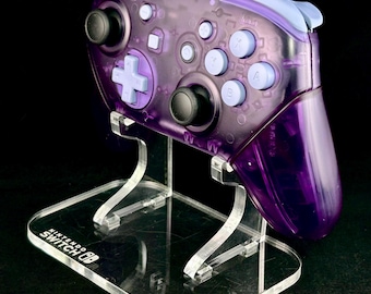 Violet Transparent Switch Pro Controller - Edition mit Knöpfen in Hell Violett
